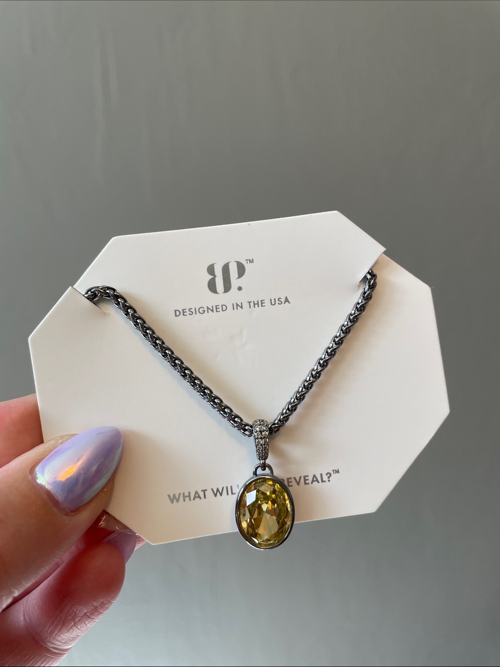 Bomb Party "Anchored in Radiance" NK72022 Citrine on Hematite Plating $142 MSRP